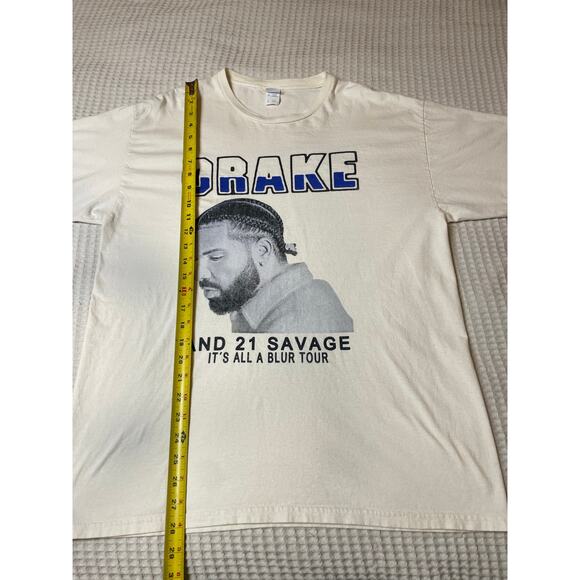 Drake & 21 Savage It’s All A Blur Tour White Crew Neck Class Large - Picture 7 of 12